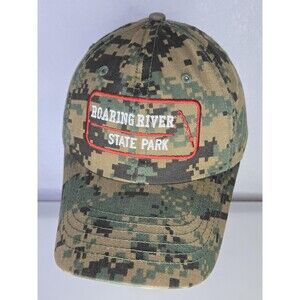 Roaring River State Park Hat Cap Strap Back Camouflage Camo Mens One Size Green